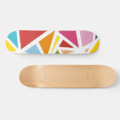 Kleurrijk driehoekspatroon 4 skateboard (Horizontaal)