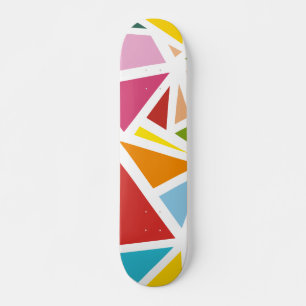 Kleurrijk driehoekspatroon 4 skateboard