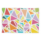 Kleurrijk driehoekspatroon kussensloop (Achterkant)