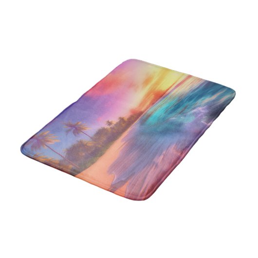 Kleurrijk dromerig strand badmat (Gekanteld)