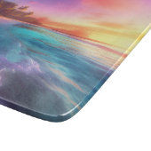 Kleurrijk dromerig strand snijplank (Hoek)