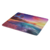 Kleurrijk dromerig strand snijplank (Hoek)