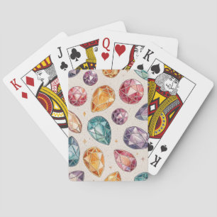 Kleurrijk edelsteenpatroon (1) pokerkaarten