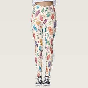 Kleurrijk edelsteenpatroon (2) leggings