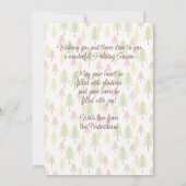 Kleurrijk Eenvoudig Rustiek Bos Pinetree Art Patro Feestdagenkaart (Achterkant)