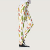 Kleurrijk Eenvoudig Rustiek Bos Pinetree Art Patro Leggings (Rechts)