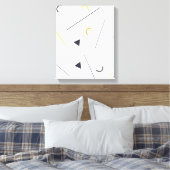 Kleurrijk, eenvoudig, trendy, geometrisch ontwerp  canvas afdruk (Insitu (Slaapkamer))
