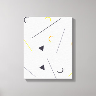 Kleurrijk, eenvoudig, trendy, geometrisch ontwerp  canvas afdruk