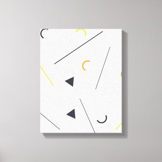 Kleurrijk, eenvoudig, trendy, geometrisch ontwerp canvas afdruk (Voorkant)