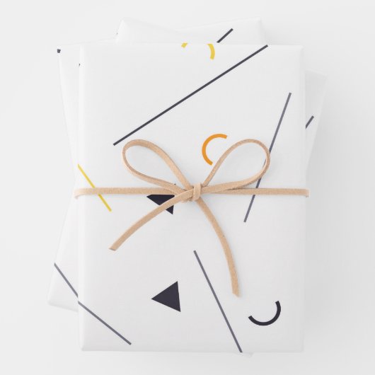 Kleurrijk, eenvoudig, trendy, geometrisch ontwerp inpakpapier vel (In situ)