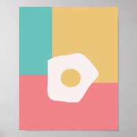 Kleurrijk eierenontbijt in Pop Art-stijl