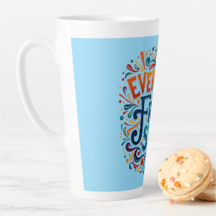 Kleurrijk "Elke Dag is een Nieuwe Start" Motiveren Latte Mok
