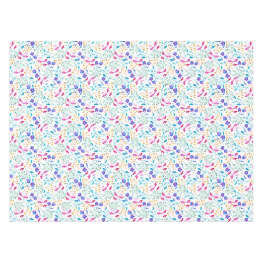 Kleurrijk en helder, wit Patroon Tablecloth Tafelkleed (Voorkant (Horizontaal))