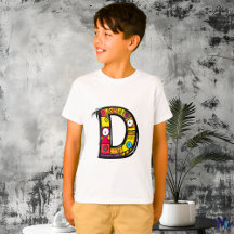 Kleurrijk en Leuke Monogram D Tribal en Doodle Sti