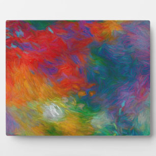 kleurrijk en modern abstract kunstrood en blauw fotoplaat