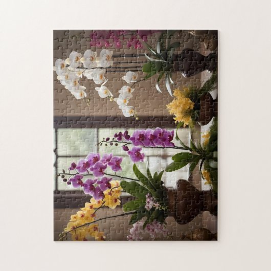 Kleurrijk en mooi collectie bloemen legpuzzel (Verticaal)