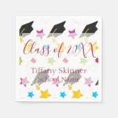 Kleurrijk en Schattige Afstuderen Servet (Voorkant)