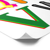 Kleurrijk en vun alfabet poster (Hoek)