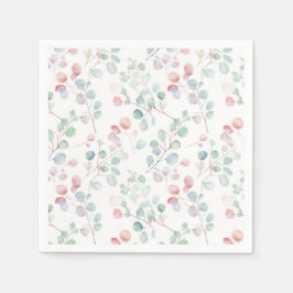 Kleurrijk Eucalyptus gebladerte papier Servet