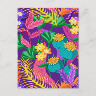 Kleurrijk Exotisch Bloemmotief-23148 Briefkaart