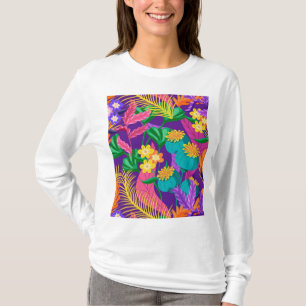 Kleurrijk Exotisch Bloempatroon-23148 T-shirt