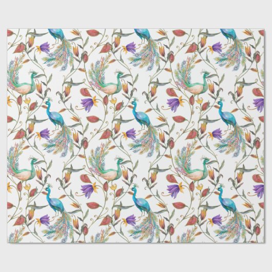 Kleurrijk exotisch patroonpatroon cadeaupapier (Vlak)