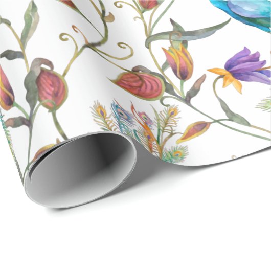 Kleurrijk exotisch patroonpatroon cadeaupapier (Rol Hoek)