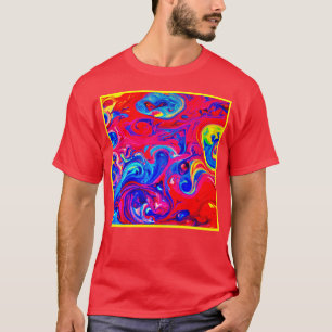Kleurrijk explosief patroon t-shirt