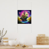 Kleurrijk fantasieland poster (Keuken)