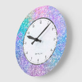 Kleurrijk Faux Glitter en Sparkles Large Clo Grote Klok (Hoek)