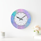 Kleurrijk Faux Glitter en Sparkles Large Clo Grote Klok (Huis)