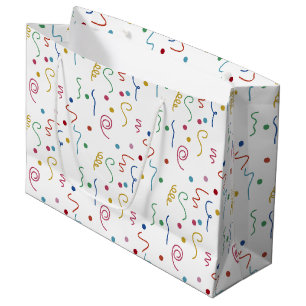 Kleurrijk Feest Confetti Patroon Groot Cadeauzakje