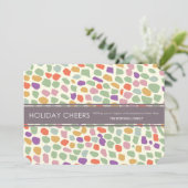 Kleurrijk feestgejuich feestdagenkaart (Staand voorkant)