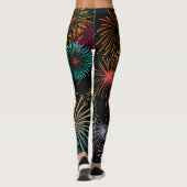 Kleurrijk Fireworks grafisch ontwerp Leggings (Achterkant)
