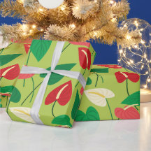 Kleurrijk flamingo bloemen patroon omhulsel papier