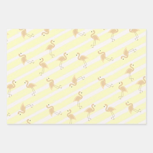 Kleurrijk Flamingo Verpakkingsdocument Inpakpapier Vel (Voorkant 3)
