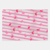 Kleurrijk Flamingo Verpakkingsdocument Inpakpapier Vel (Voorkant 2)