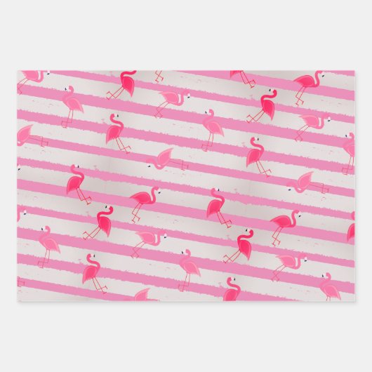 Kleurrijk Flamingo Verpakkingsdocument Inpakpapier Vel (Voorkant 2)