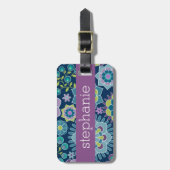 Kleurrijk flessenpatroon - Aangepaste naam Bagagelabel (Voorkant verticaal)