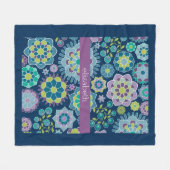 Kleurrijk flessenpatroon - Aangepaste naam Fleece Deken (Voorkant (Horizontaal))