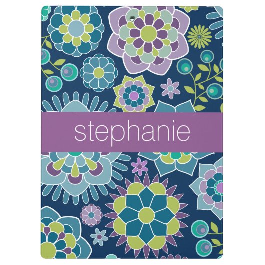 Kleurrijk flessenpatroon - Aangepaste naam Klembord (Achterkant)