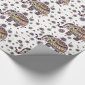 Kleurrijk flessenpatroon Elephant Pattern Cadeaupapier (Hoek)