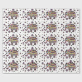 Kleurrijk flessenpatroon Elephant Pattern Cadeaupapier (Vlak)
