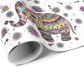 Kleurrijk flessenpatroon Elephant Pattern Cadeaupapier (Rol Hoek)