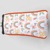 Kleurrijk flessenregenboogpatroon golfheadcover (Voorkant)