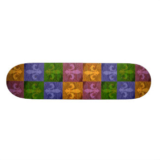 Kleurrijk Fleur De Lis Kunst uit New Orleans Skateboard
