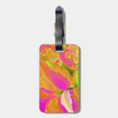 Kleurrijk Floral Abstract Bagagelabel (Achterkant verticaal)
