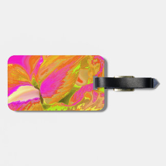 Kleurrijk Floral Abstract Bagagelabel