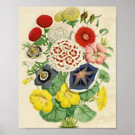  kleurrijk Floral Bouquet Wreath Art Poster