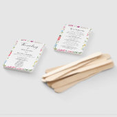 Kleurrijk Floral bruiloft ceremonie programma Handwaaier (Niet-gemonteerd)